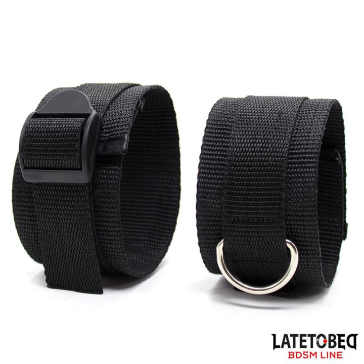 Restricciones para la Cama con Esposas Ajustables de Latetobed Bdsm Line | VibraZon
