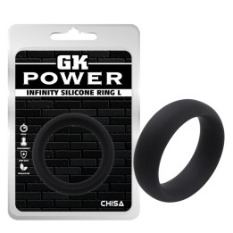 Anillo para el Pene Infinity Silicona L Negro de Chisa | VibraZon