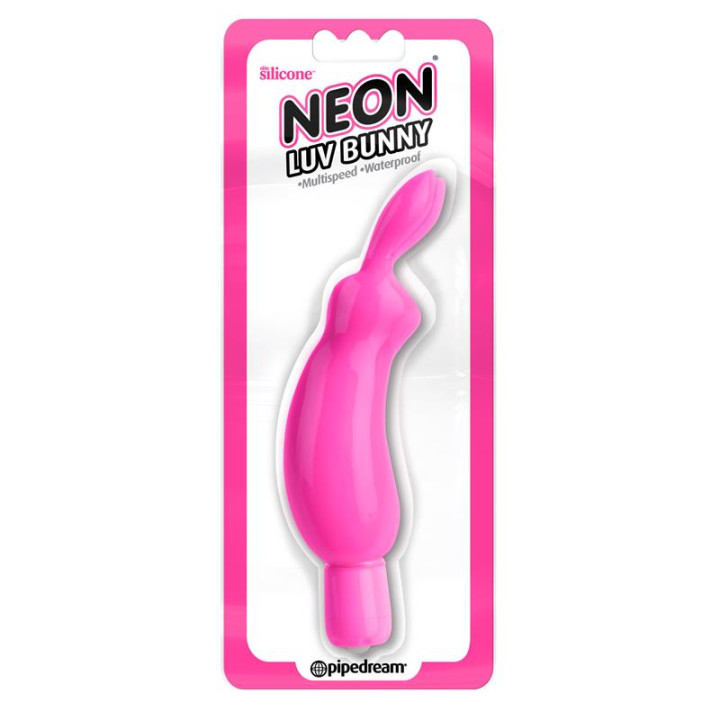 Neon Mini Vibrador Luv Bunny Rosa | VibraZon