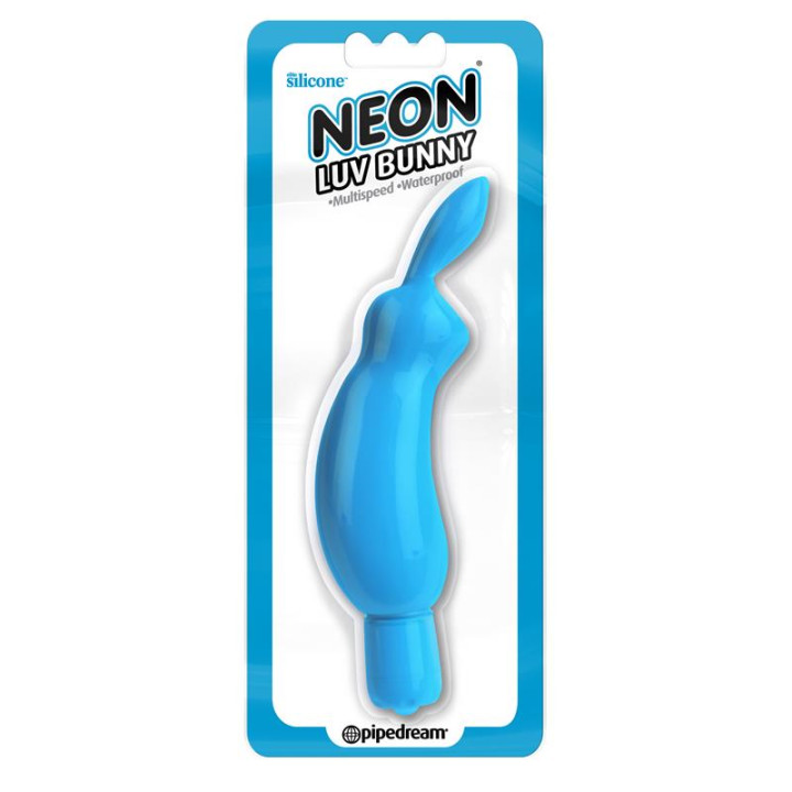 Neon Mini Vibrador Luv Bunny Azul | VibraZon