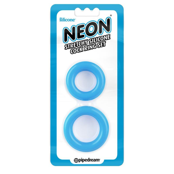 Neon Set de Anillos para el Pene Azul | VibraZon