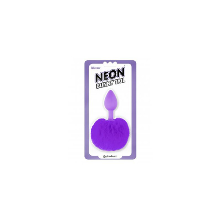 Neon Plug Anal con Cola Púrpura | VibraZon