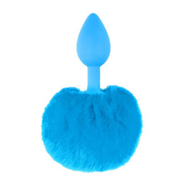 Neon Plug Anal con Cola Azul | VibraZon