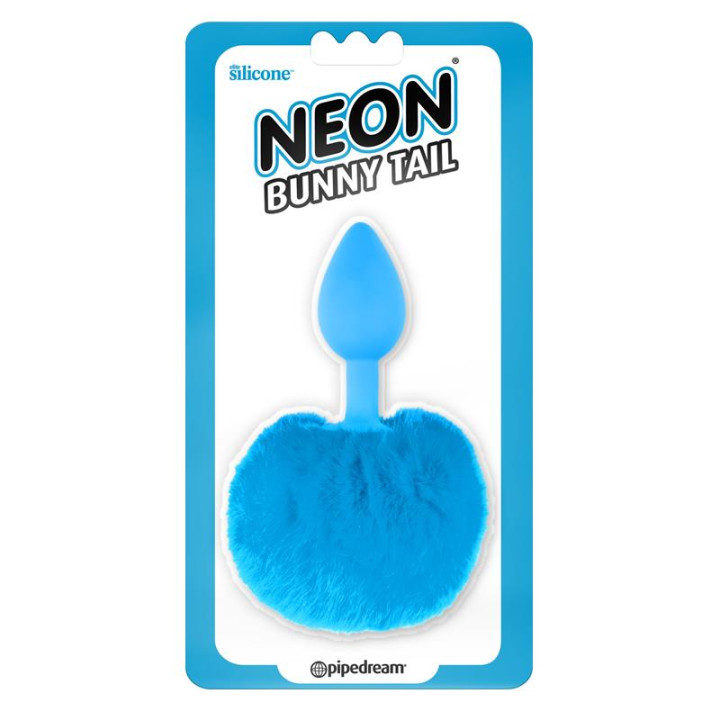 Neon Plug Anal con Cola Azul | VibraZon