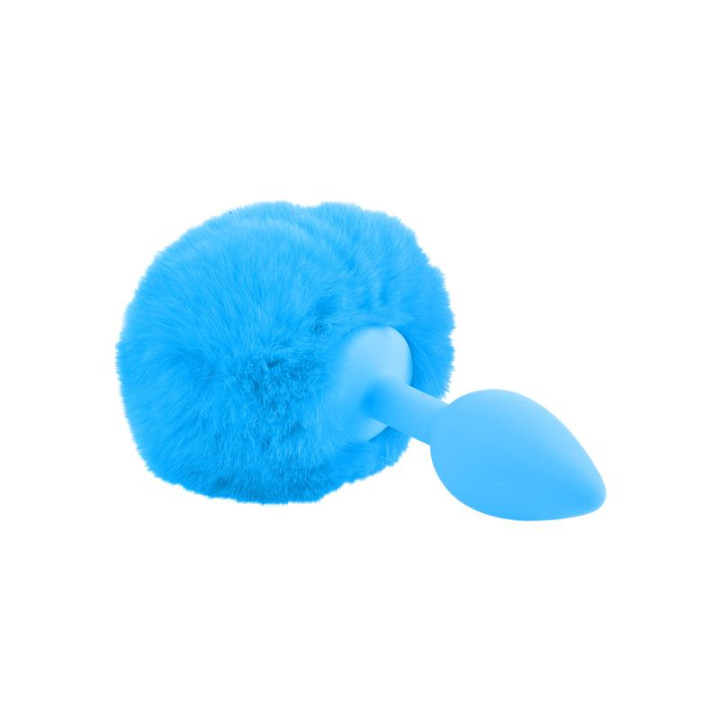 Neon Plug Anal con Cola Azul | VibraZon