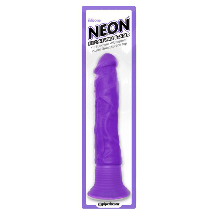 Neon Vibrador de Silicona Wall Banger Púrpura | VibraZon