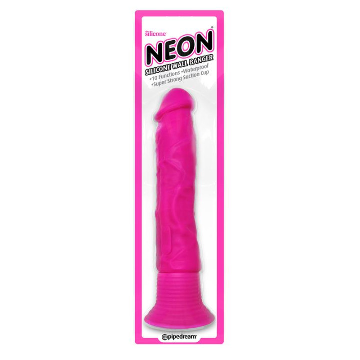 Neon Vibrador de Silicona Wall Banger Rosa | VibraZon