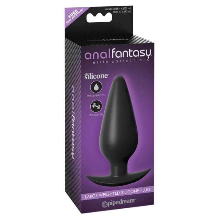 Plug Anal con Peso Interno Negro de Anal Fantasy Elite | VibraZon