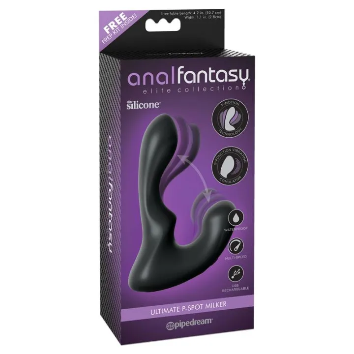 Estimulador Prostático Color Negro de Anal Fantasy Elite