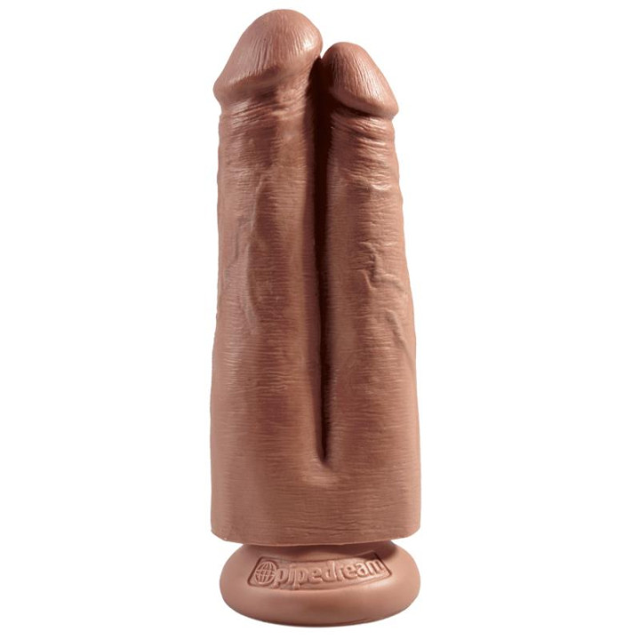 Pene Doble Two Cocks One Hole Bronceado 7 de King Cock | VibraZon
