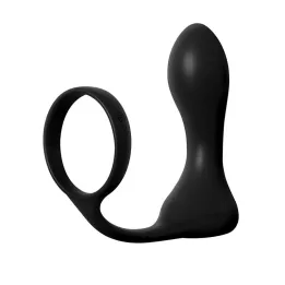 Anillo y Plug Anal con Vibración Negro de Anal Fantasy Elite