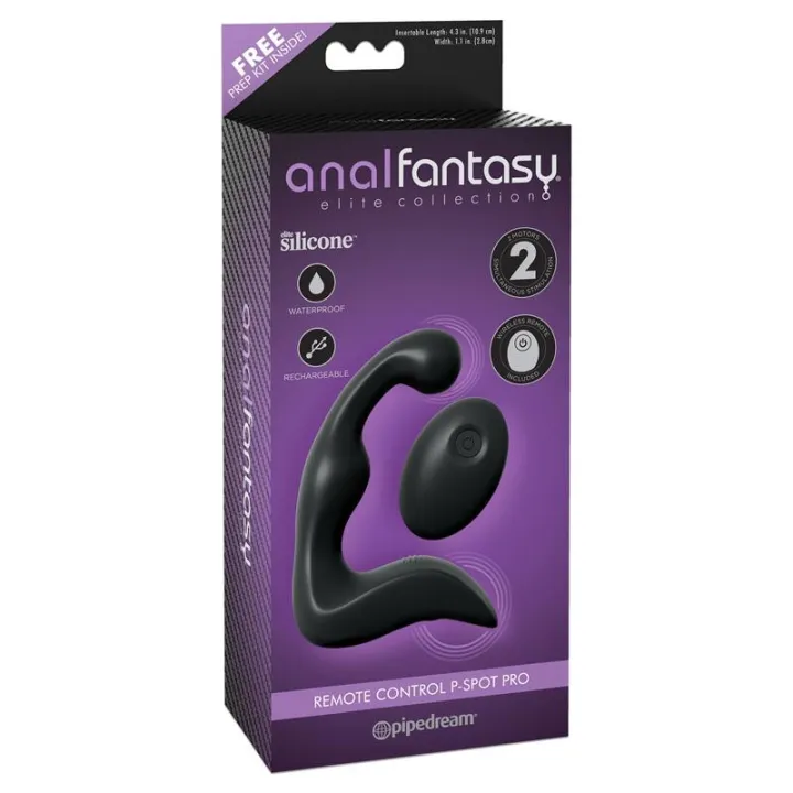 Masajeador Prostático con Vibración Negro de Anal Fantasy Elite