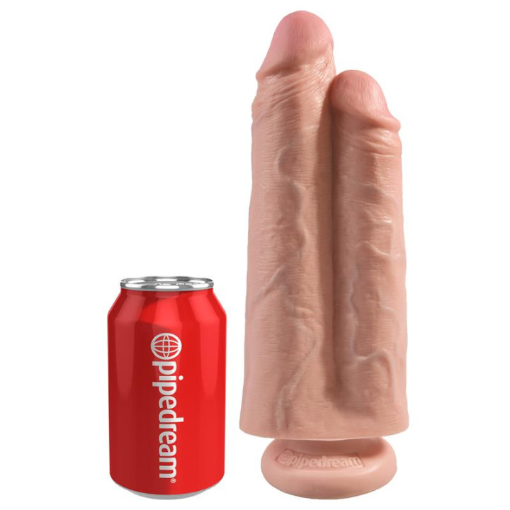 Pene Doble Two Cocks One Hole Natural 9 de King Cock | VibraZon