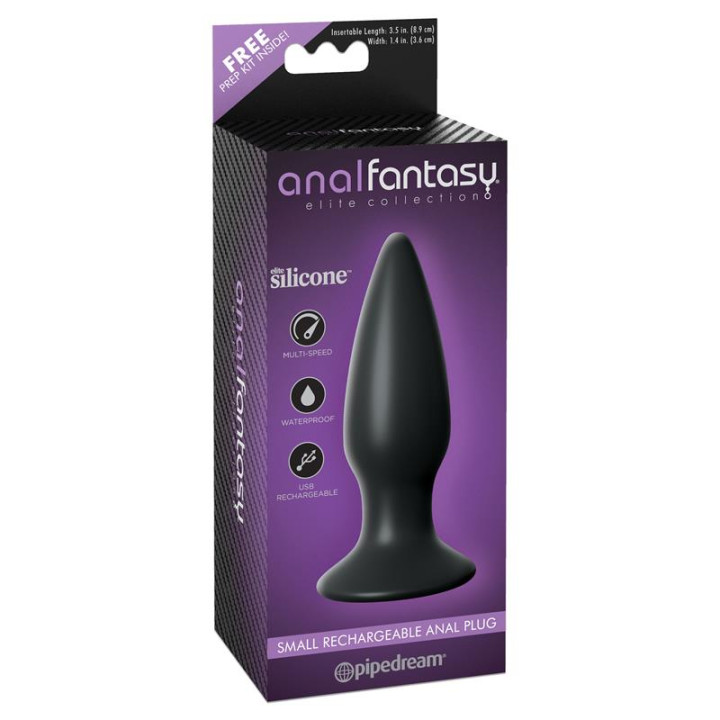 Plug Anal con Vibración Negro de Anal Fantasy Elite | VibraZon