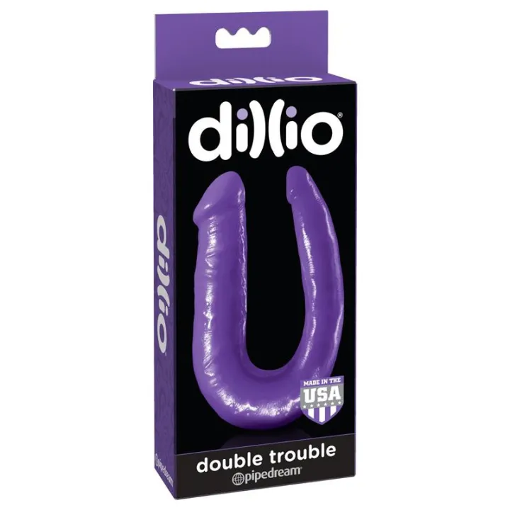 Dildo Doble Double Trouble Púrpura de Dillio