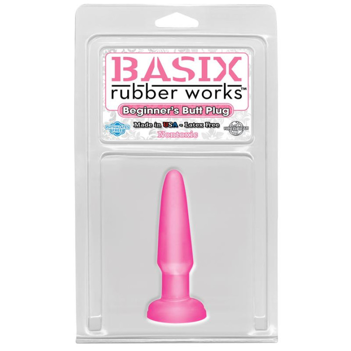 Plug Anal para Principiantes Rosa de Basix Rubber Works | VibraZon