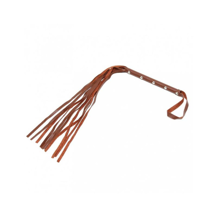 Flogger Cuero Marrón 62cm de Bondage Play | VibraZon