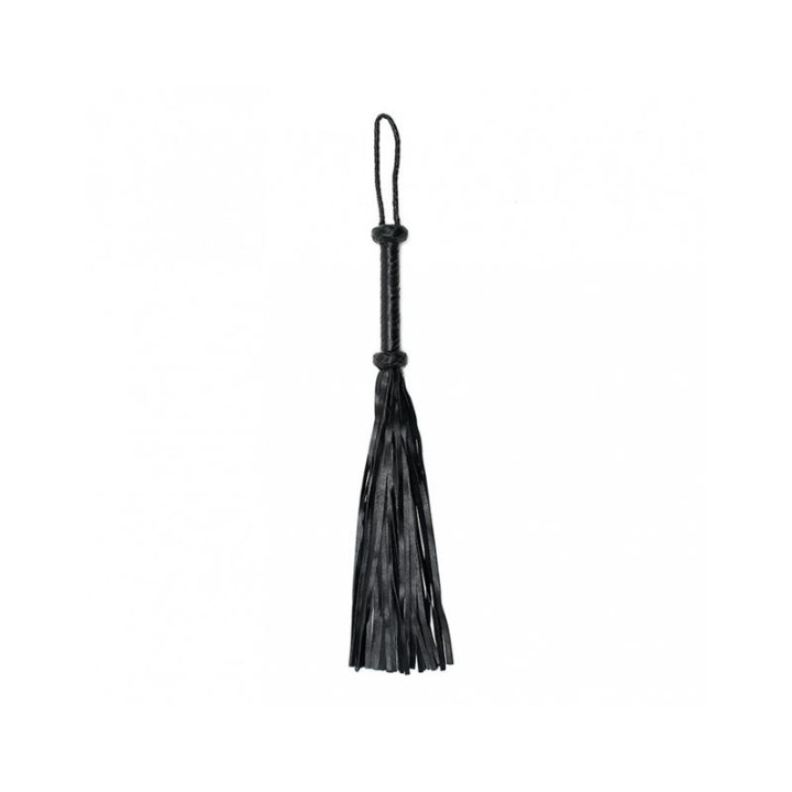 Flogger Trenzado Cuero Negro de Bondage Play | VibraZon