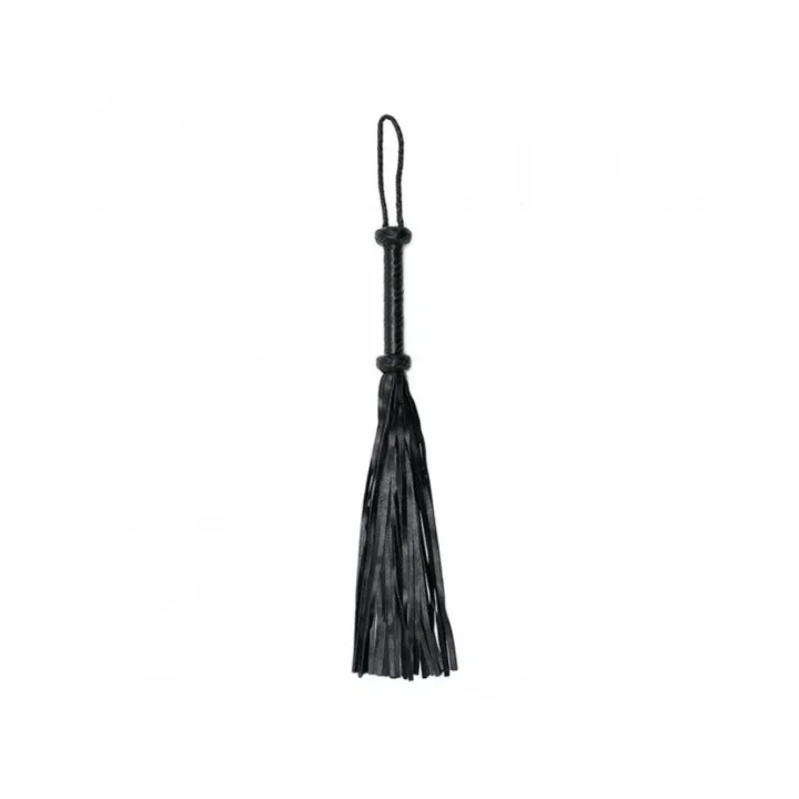 Flogger Trenzado Cuero Negro de Bondage Play