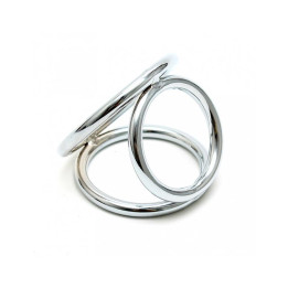 Anillos en Triángulo Metálico para Pene y Testículos de Bondage Play | VibraZon