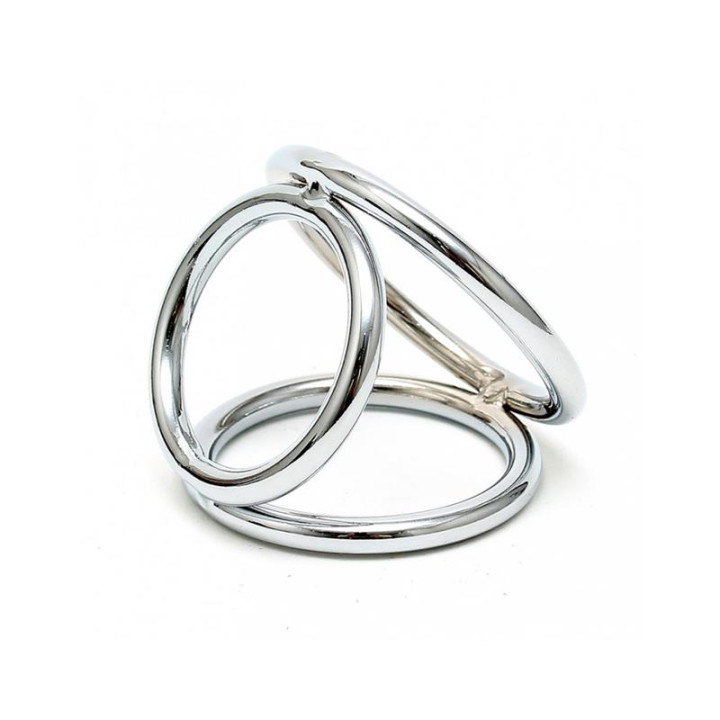 Anillos en Triángulo Metálico para Pene y Testículos de Bondage Play | VibraZon