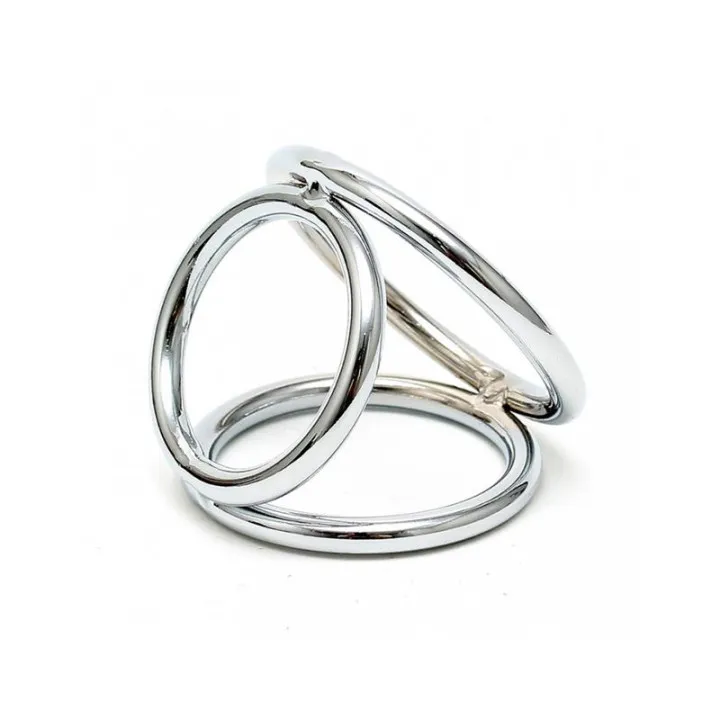 Anillos en Triángulo Metálico para Pene y Testículos de Bondage Play