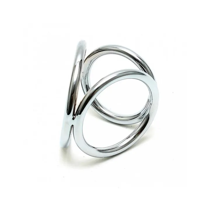 Anillos en Triángulo Metálico para Pene y Testículos de Bondage Play