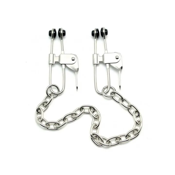 Pinzas Pezones Cadena Metal de Bondage Play