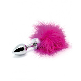 Plug Anal con Plumas Rosa 73mm de Bondage Play | VibraZon