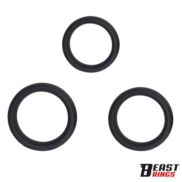 Set de 3 Anillos para el Pene Silicona S, M y L de Beast Rings