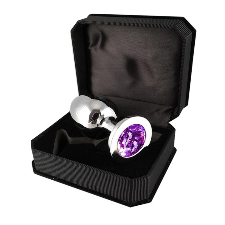 Plug Metal Morado 9,7 cm de Bondage Play | VibraZon