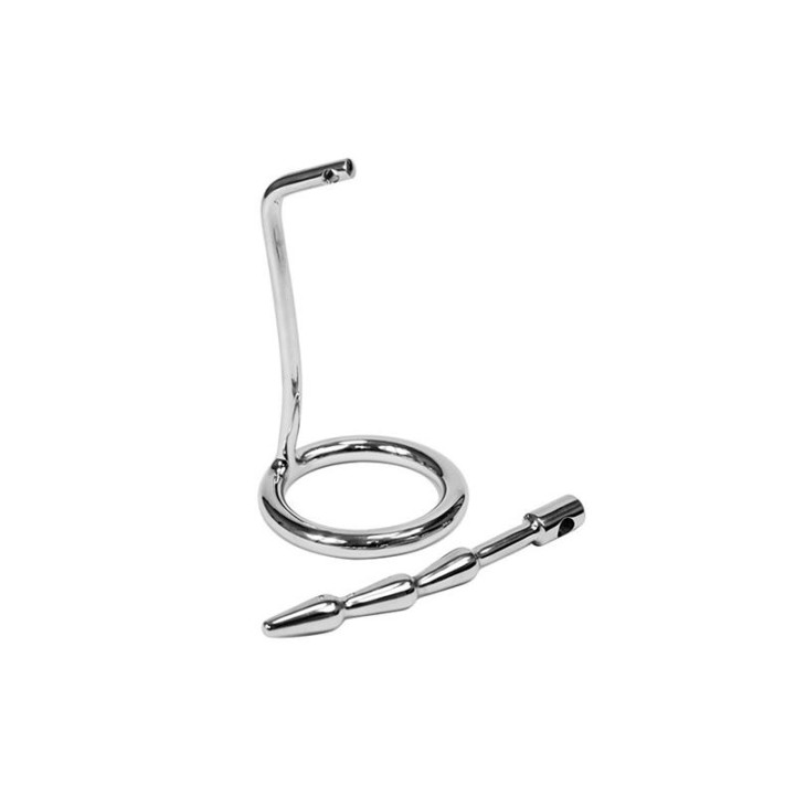 Plug Castidad Pene con Candado Acero Inoxidable de Bondage Play | VibraZon