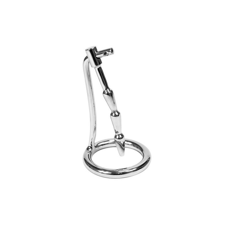 Plug Castidad Pene con Candado Acero Inoxidable de Bondage Play | VibraZon