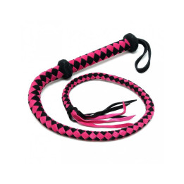Látigo Árabe de Cuero Rosa 100 cm de Bondage Play | VibraZon