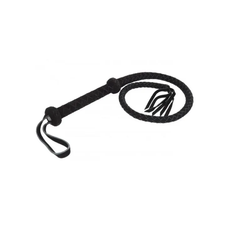 Látigo Árabe de Cuero Negro 100cm de Bondage Play