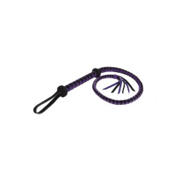 Látigo Árabe de Cuero Morado y Negro 100cm de Bondage Play | VibraZon