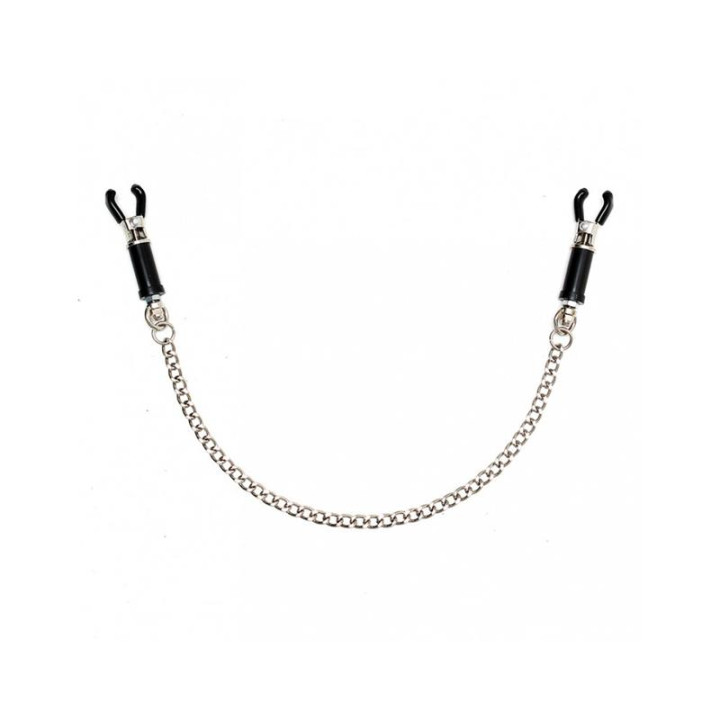 Pinzas para Pezones con Cadena Ajustable de Bondage Play | VibraZon