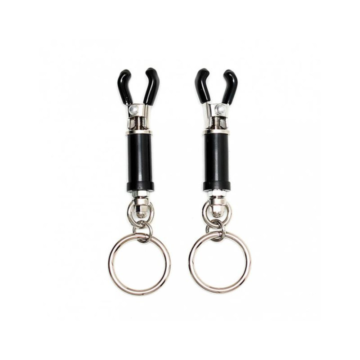 Pinzas para Pezones sin Cadena Ajustables de Bondage Play | VibraZon