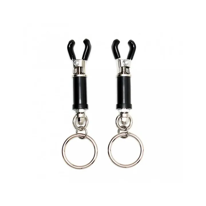 Pinzas para Pezones sin Cadena Ajustables de Bondage Play