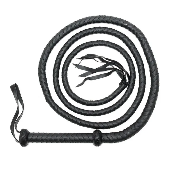 Látigo Trenzado Cuero Negro 250 cm de Bondage Play