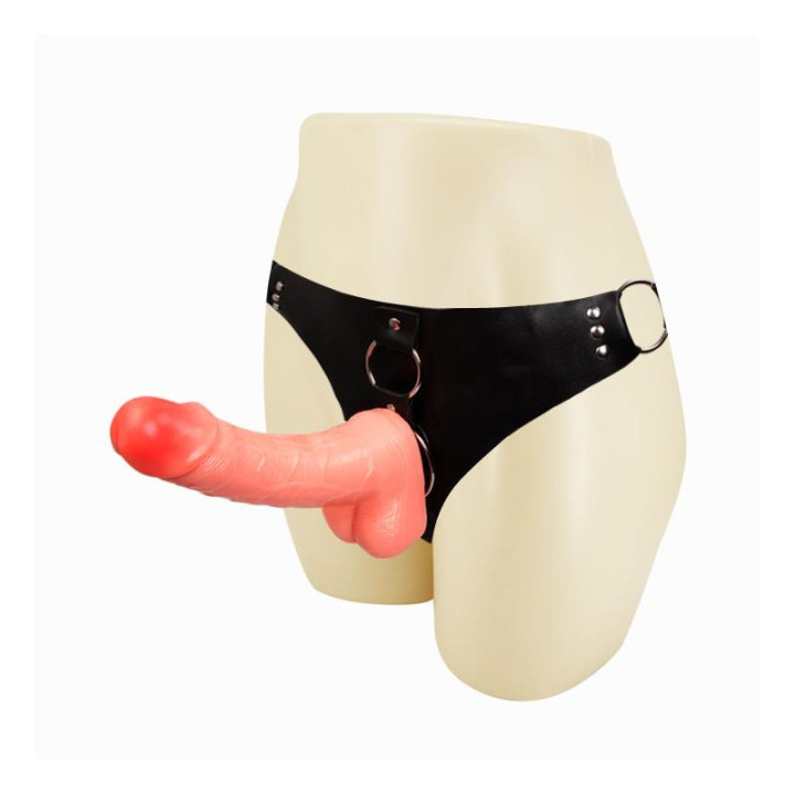 Arnés con Dildo y Testículos Natural 18,3 cm de Baile | VibraZon