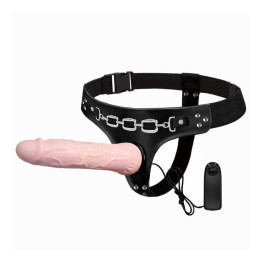 Baile Arnés con Dildo Vibrador Natural 18.5 cm | VibraZon