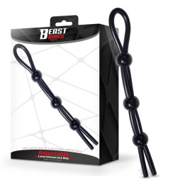 Lasso Anillo para el Pene Silicona Ajustable de Beast Rings | VibraZon