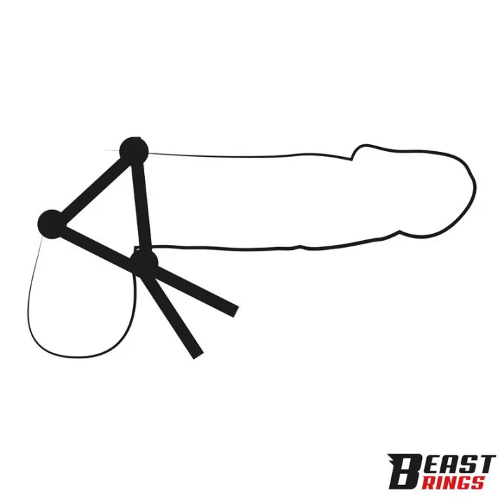 Lasso Anillo para el Pene Silicona Ajustable de Beast Rings