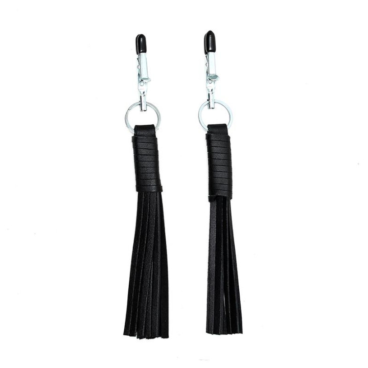 Pinzas para Pezones de Cuero de Bondage Play | VibraZon