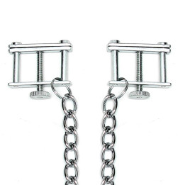 Pinzas para Pezones con Cadena Ajustable de Bondage Play | VibraZon