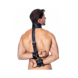 Ataduras Cuero Cuello y Manos M-L de Bondage Play
