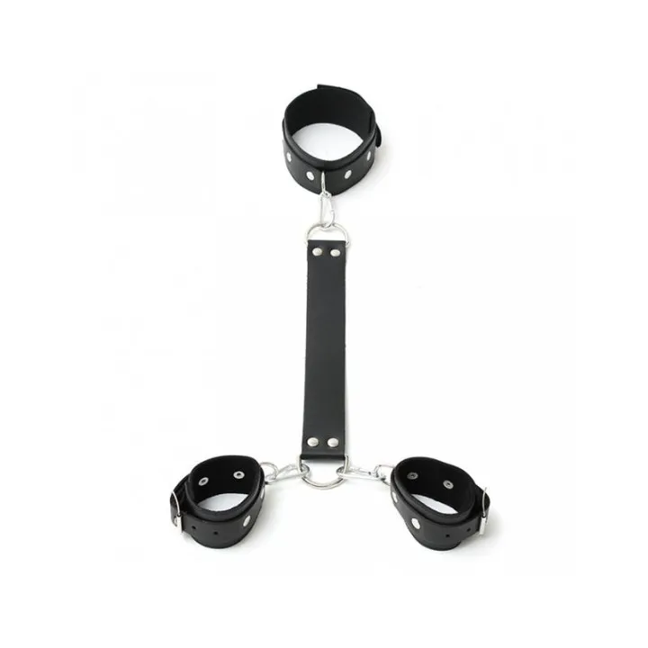 Ataduras Cuero Cuello y Manos de Bondage Play