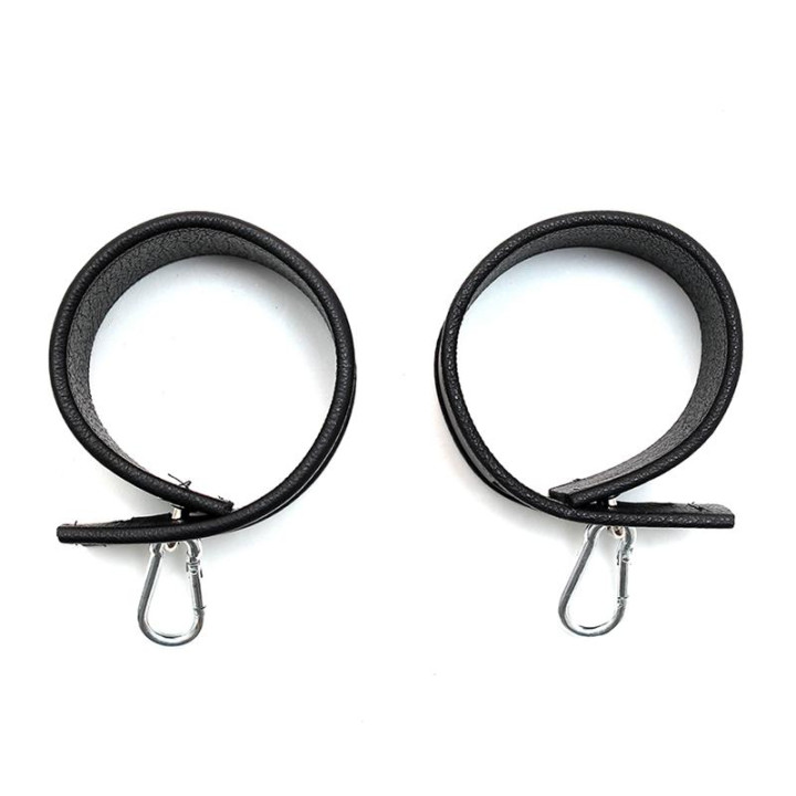 Esposas de Cuero Ajustables de Bondage Play | VibraZon