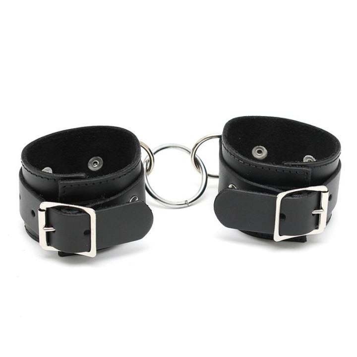 Esposas Ajustables de Cuero de Bondage Play | VibraZon